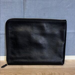 Mark & Graham Black Leather organisation Bag